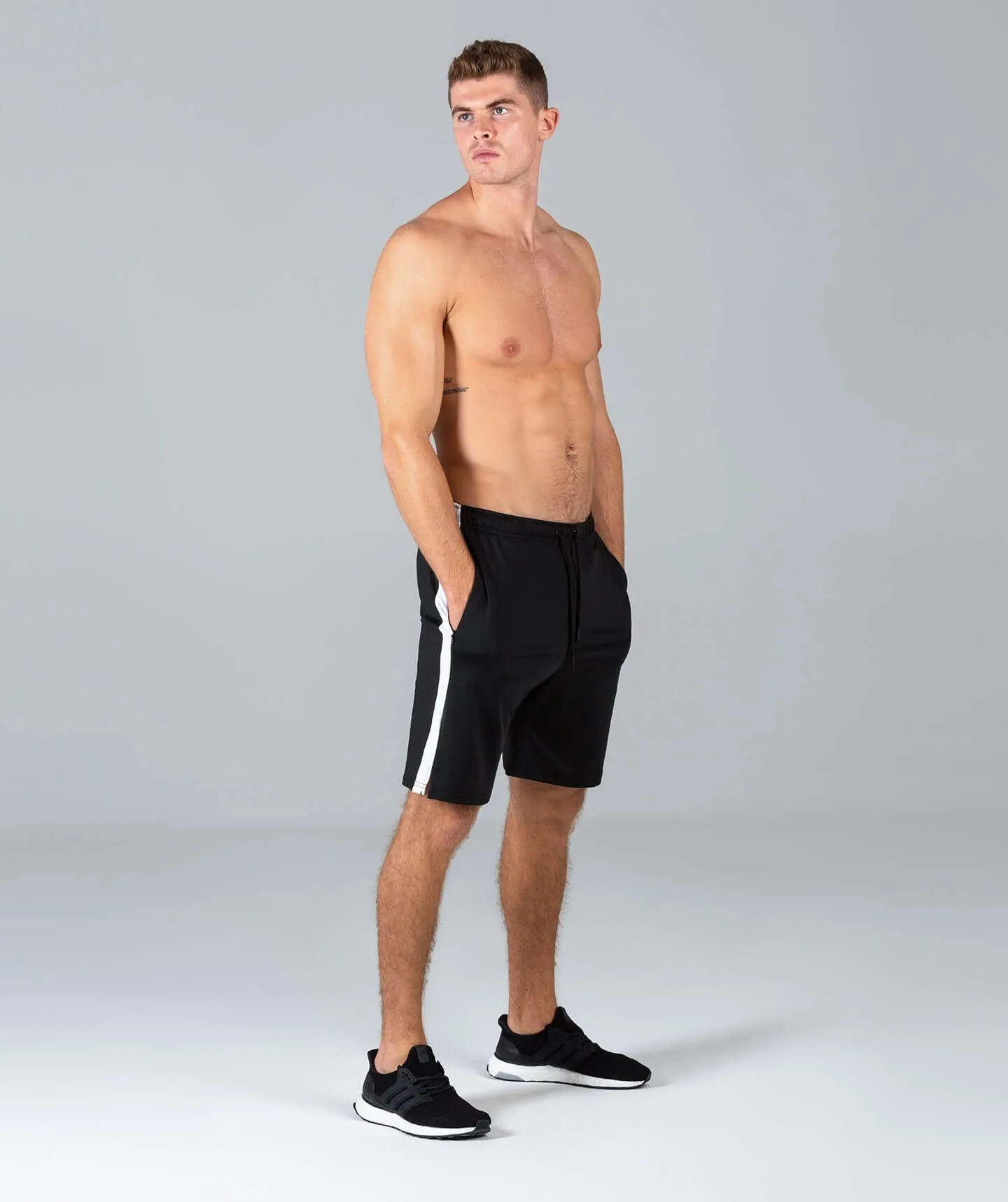 10 Inch Sports Shorts (Black/White)