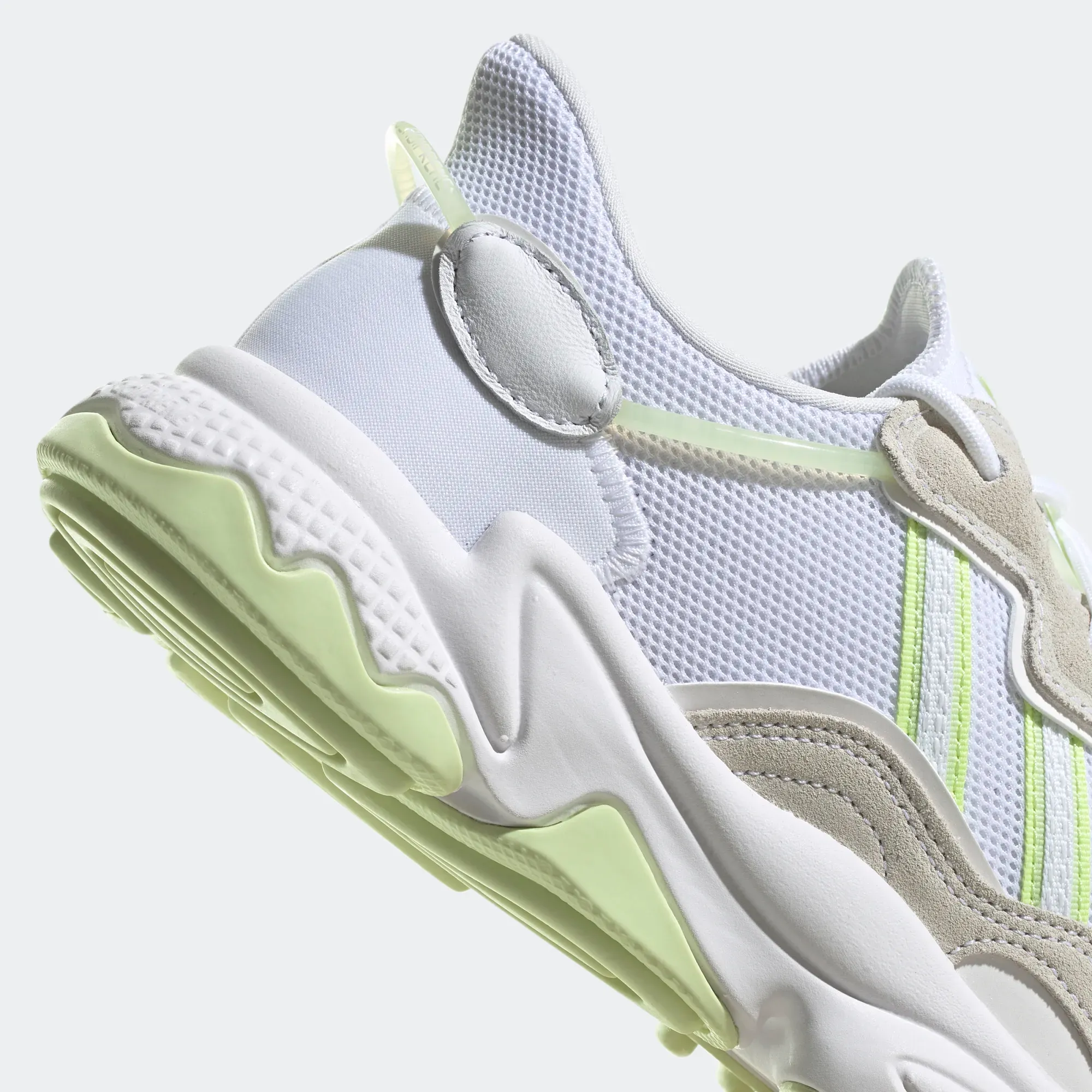 Adidas Women's Ozweego Shoes - Cloud White / Almost Lime / Pulse Lime