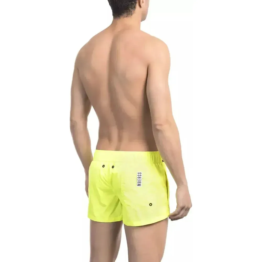 Bikkembergs Yellow Polyamide Men Swim Short