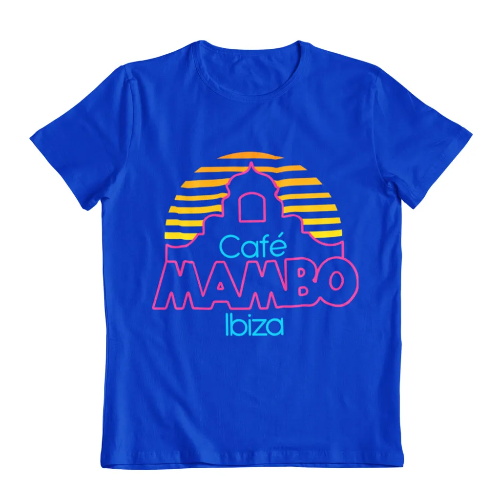 Cafe Mambo Ibiza Logo Men's Blue T-Shirt NEW