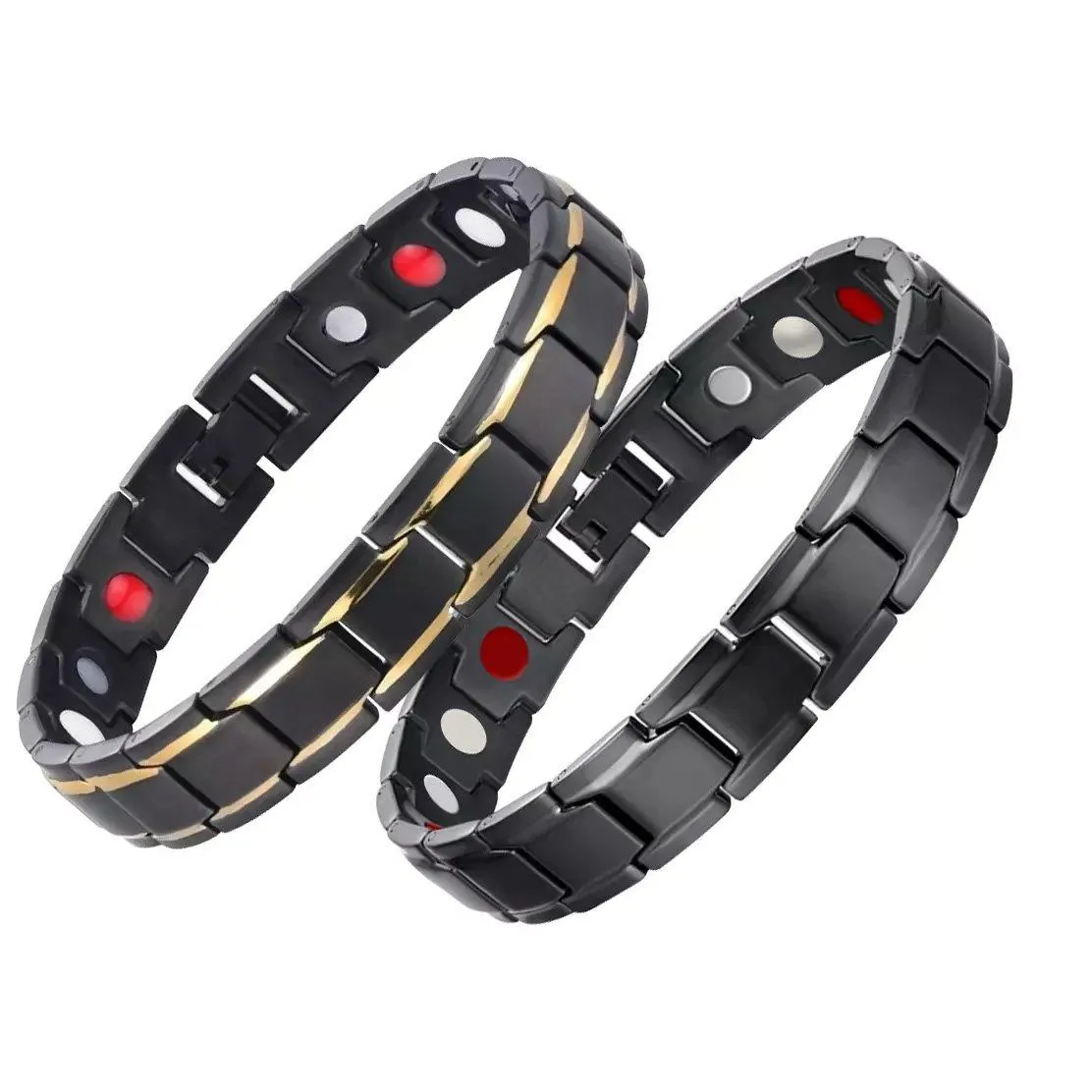 Copper Alloy Magnetic Healthy Care Stone Therapeutic Energy Healing Bracelet