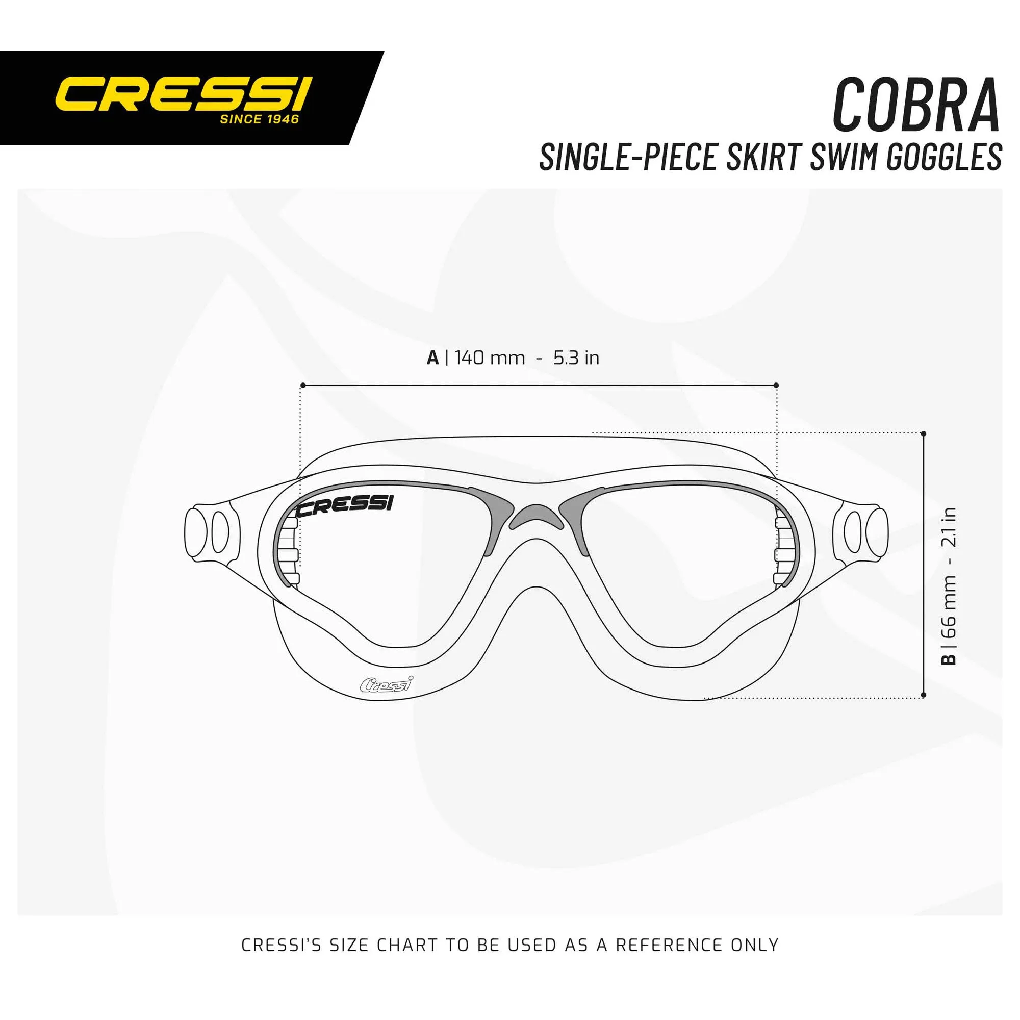 Cressi Cobra Adult Size Swim Mask Goggles