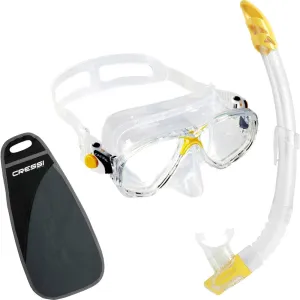 Cressi Marea VIP Mask and Snorkel Set - Clear/Yellow