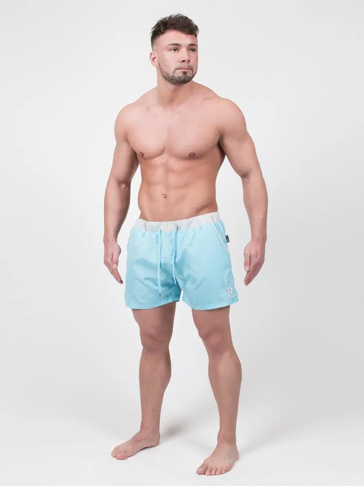 Desire Mid-Length Swim/Beach Shorts (Baby Blue)