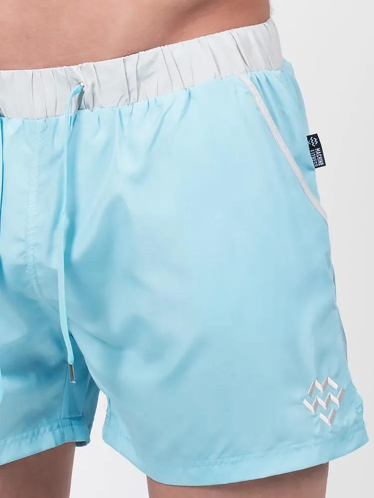 Desire Mid-Length Swim/Beach Shorts (Baby Blue)