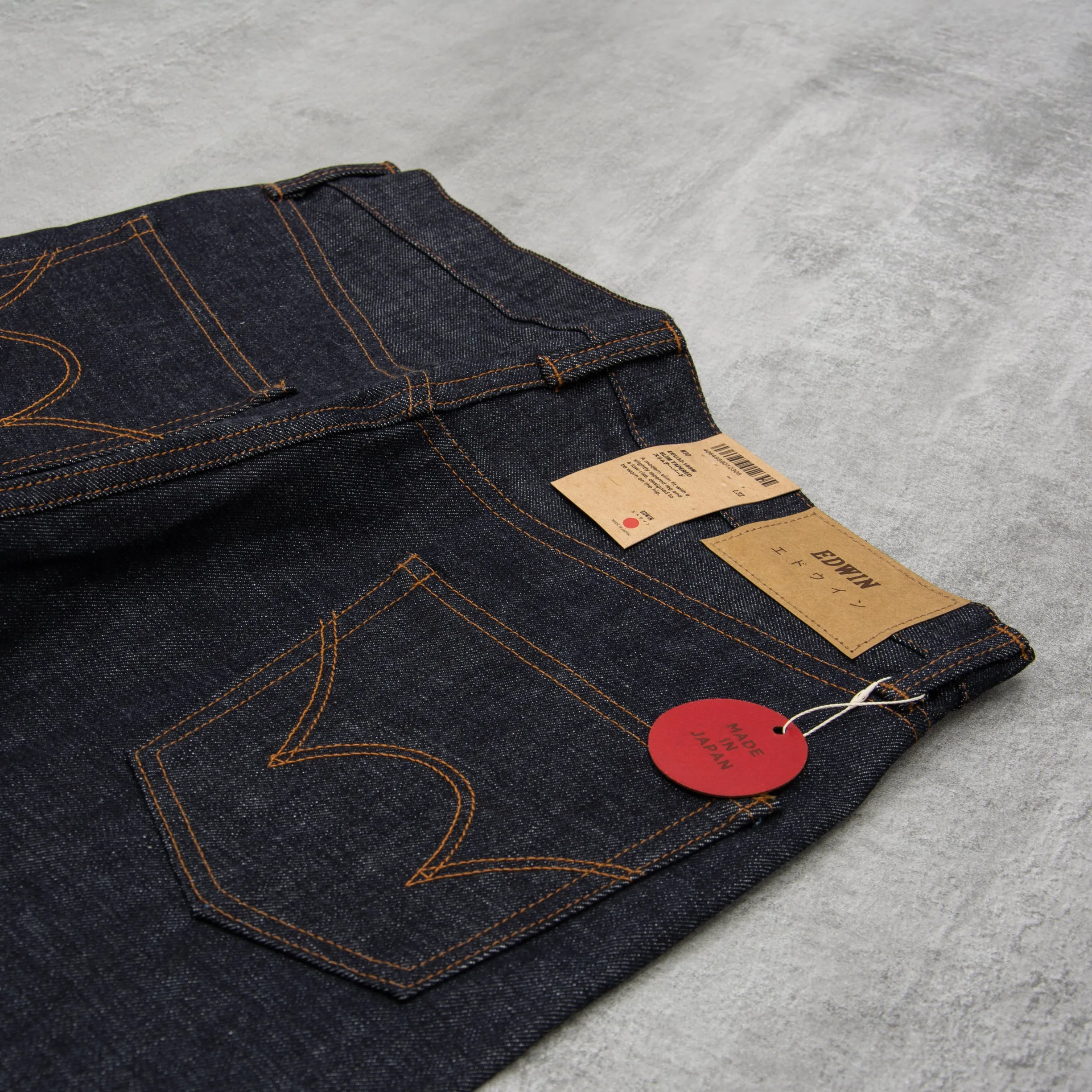 Edwin Slim Tapered Jeans - Rainbow Dark Pure Indigo Unwashed