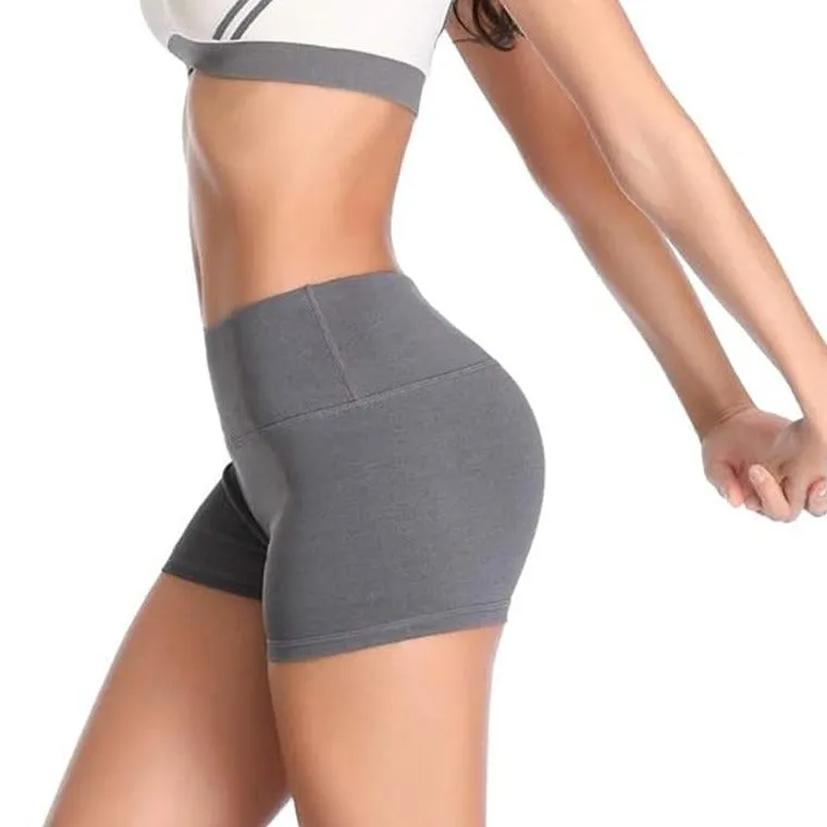 High Waist Stretch Athletic Workout Shorts