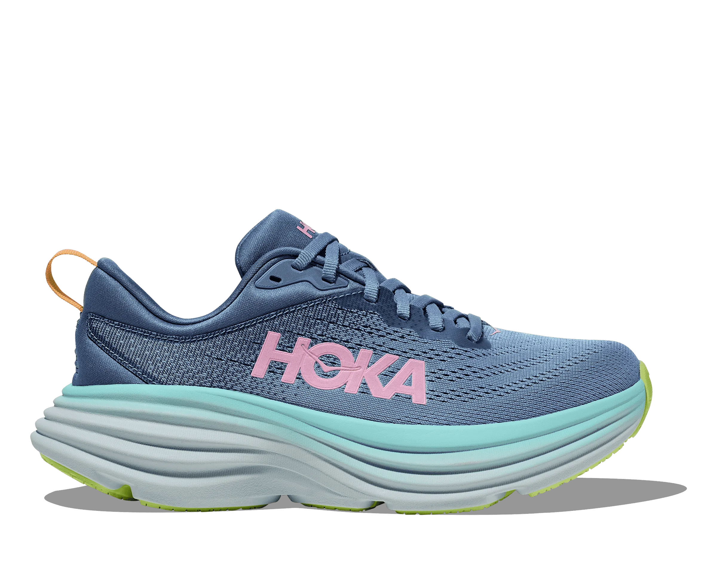 Hoka Bondi 8 Wide Fit Running Shoes - Womens - Shadow/Dusk