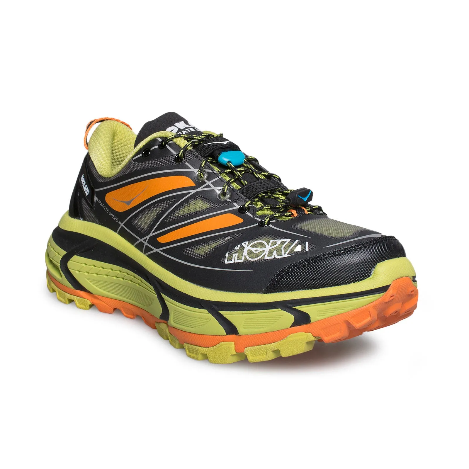 Hoka Mafate Speed Black / Lime / Orange Running Shoes - Women's