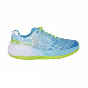 Hoka One One Clayton Bright Green / Blue Atoll Running Shoes