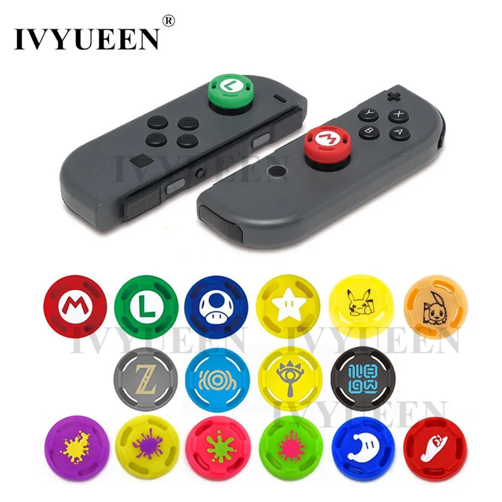 IVYUEEN 2 pcs for Joy Con Joystick Thumb Grip Cover Case Analog Stick Caps for Nintend Switch Lite Mini NS Joy-Con Controller