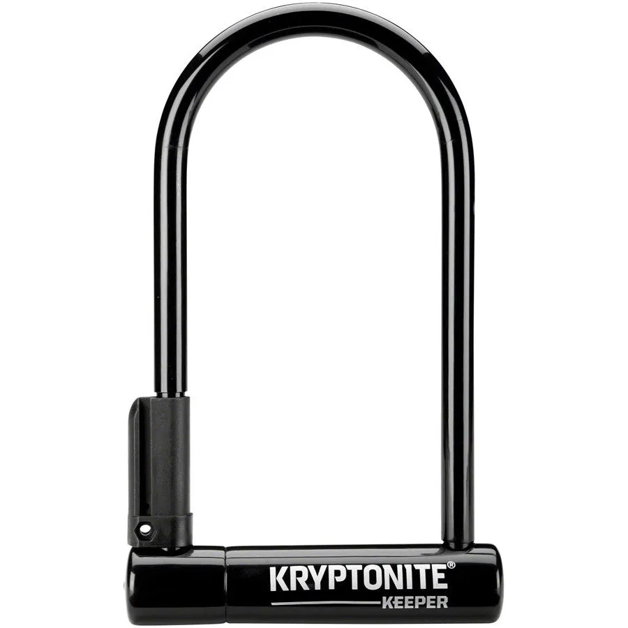 Kryptonite Keeper U-Lock - 3.25 x 6", Keyed, Black, Includes bracket