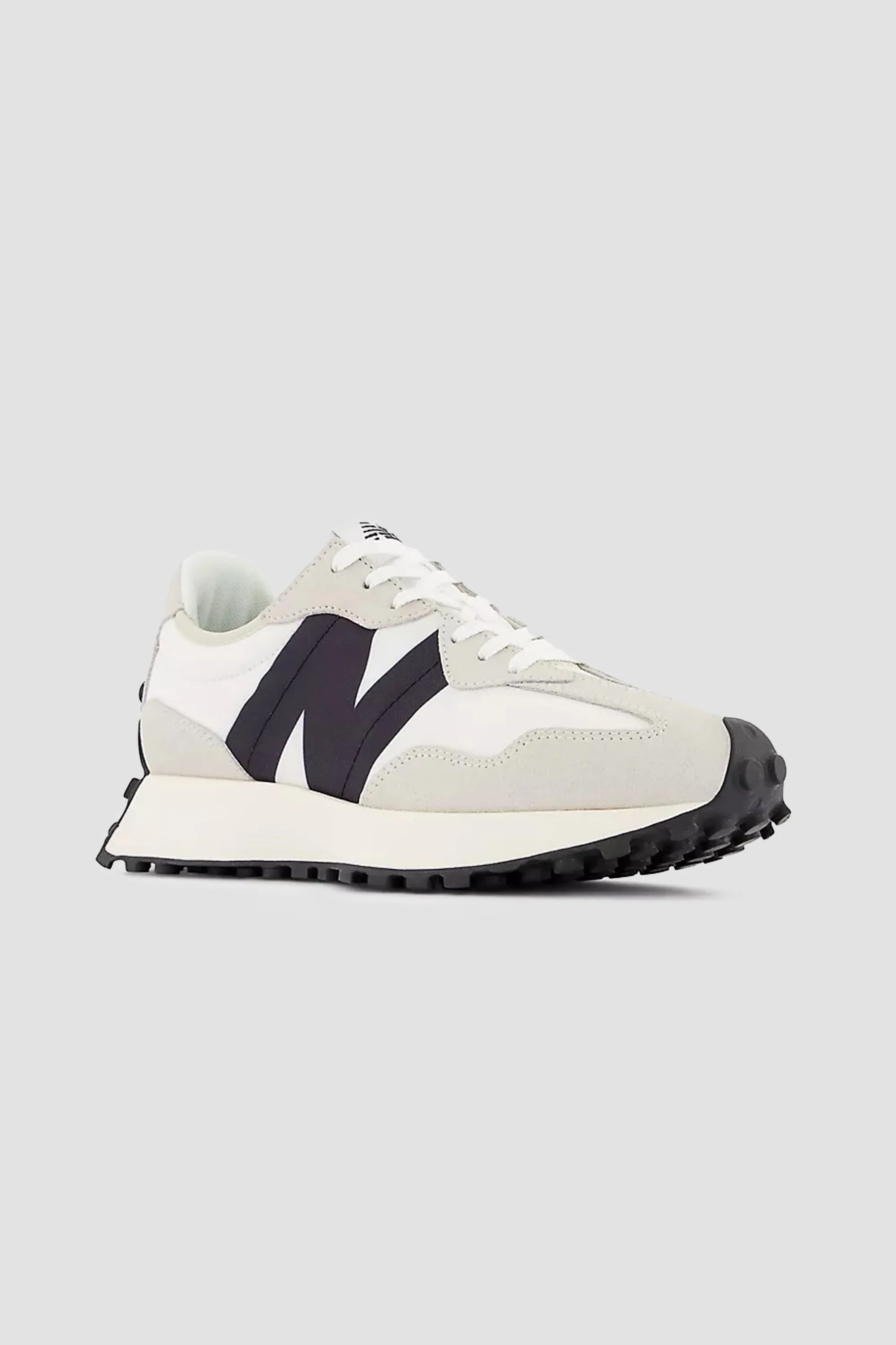 New Balance Women's 327 Sneaker in Sea Salt with White and Black