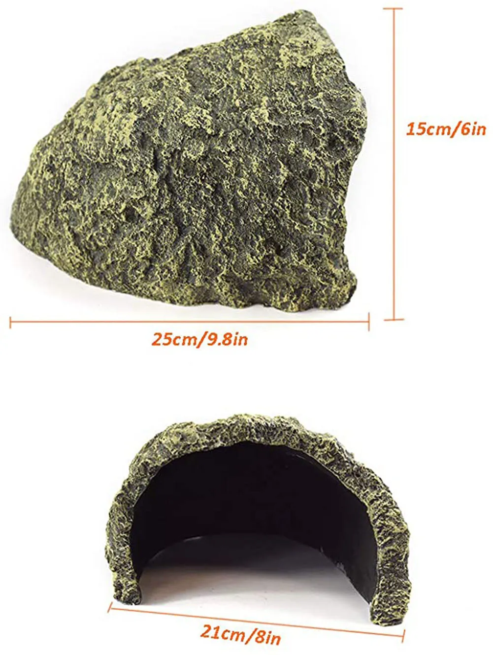 OMEM Reptile Evasion Hole Increase Height Hole Resin Process Simulation Rock Large Reptile Evasion House Aquarium Turtle Fish Tank Landscaping