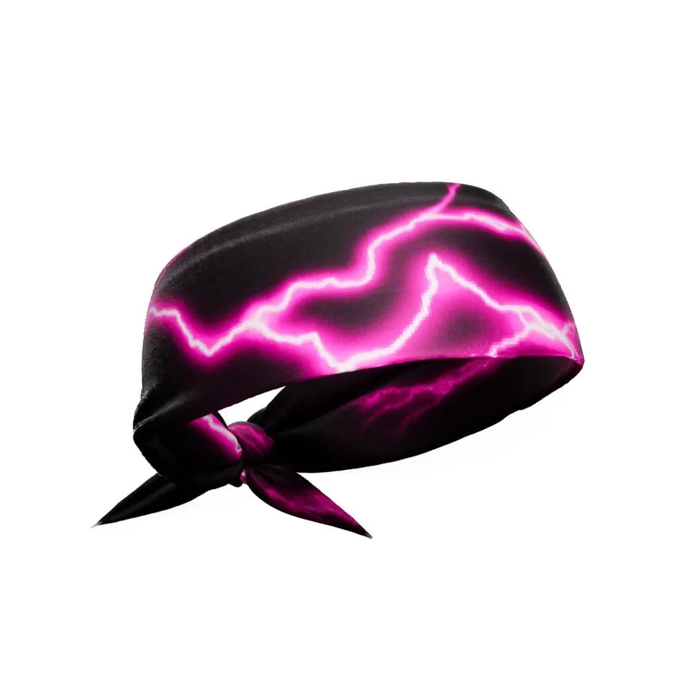 Pink Lightning Tie Headband