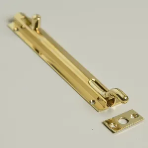 Polished Brass Necked Barrel Bolt