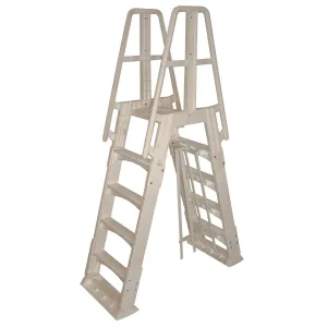 Premium A-Frame Above Ground Pool Ladder - Taupe