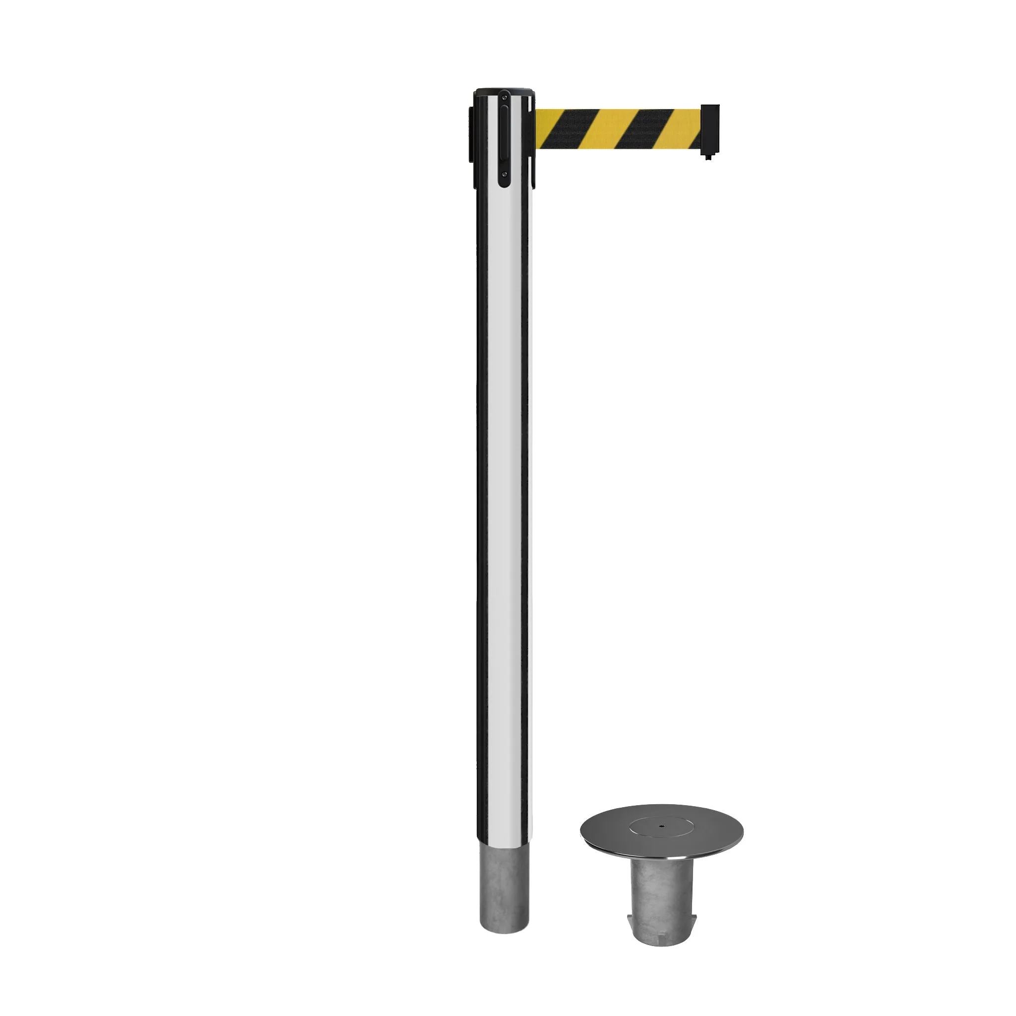 Retractable Belt Barrier Stanchion, Removable Base, 14 ft Belt - Montour Line MX650R