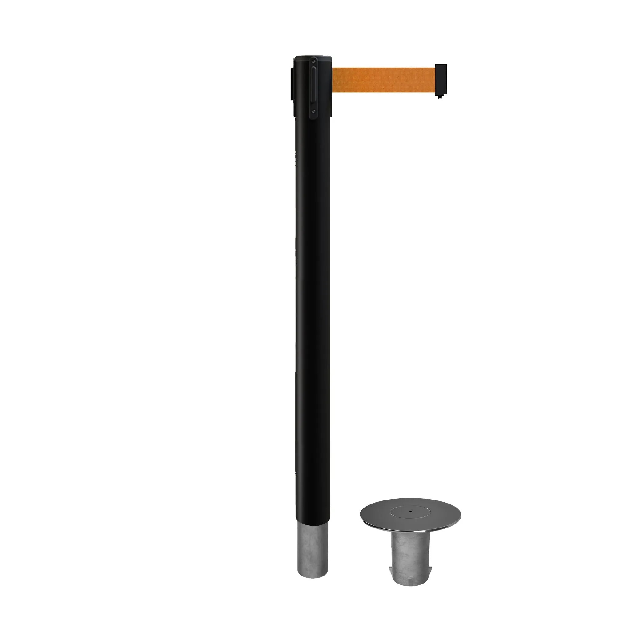 Retractable Belt Barrier Stanchion, Removable Base, 14 ft Belt - Montour Line MX650R