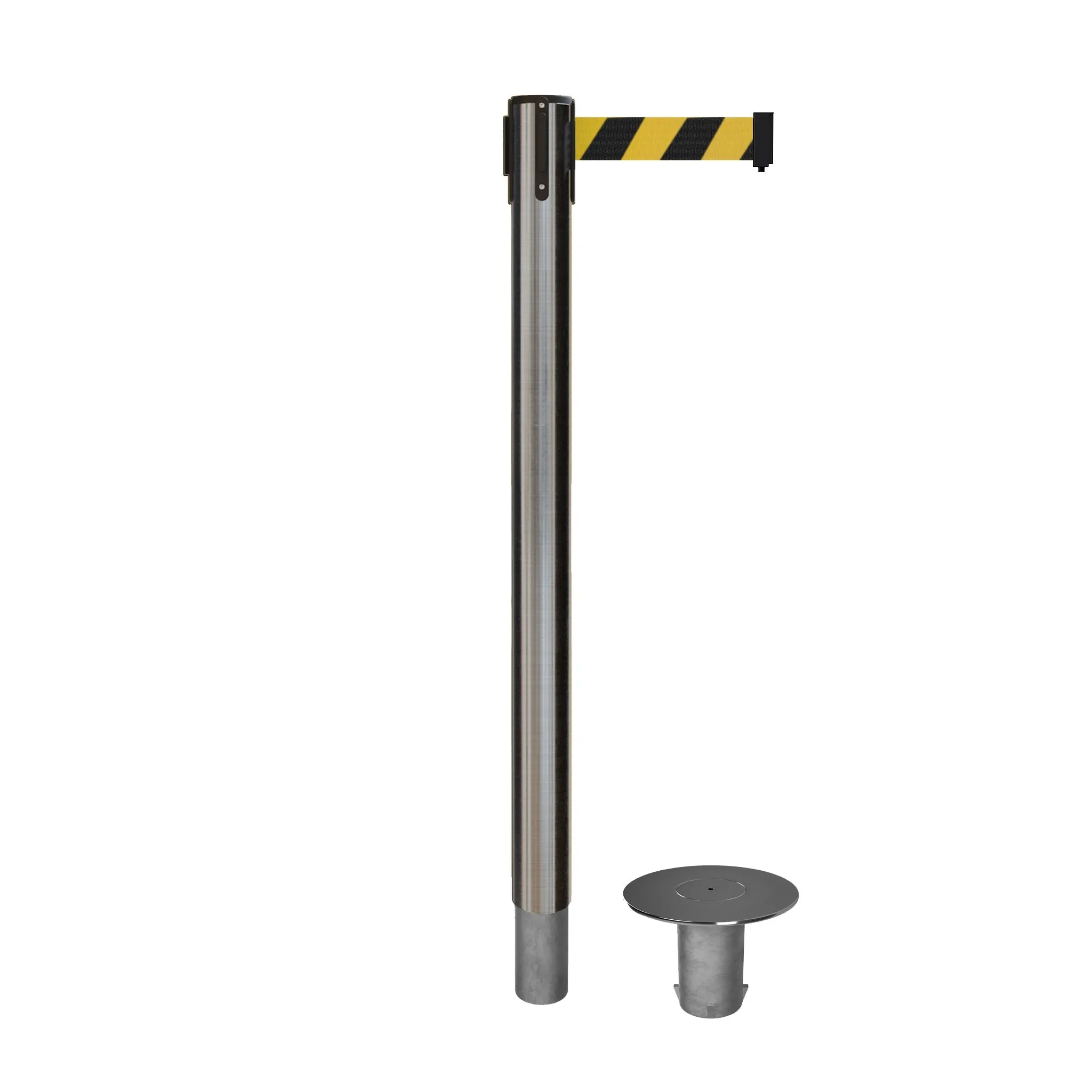 Retractable Belt Barrier Stanchion, Removable Base, 14 ft Belt - Montour Line MX650R