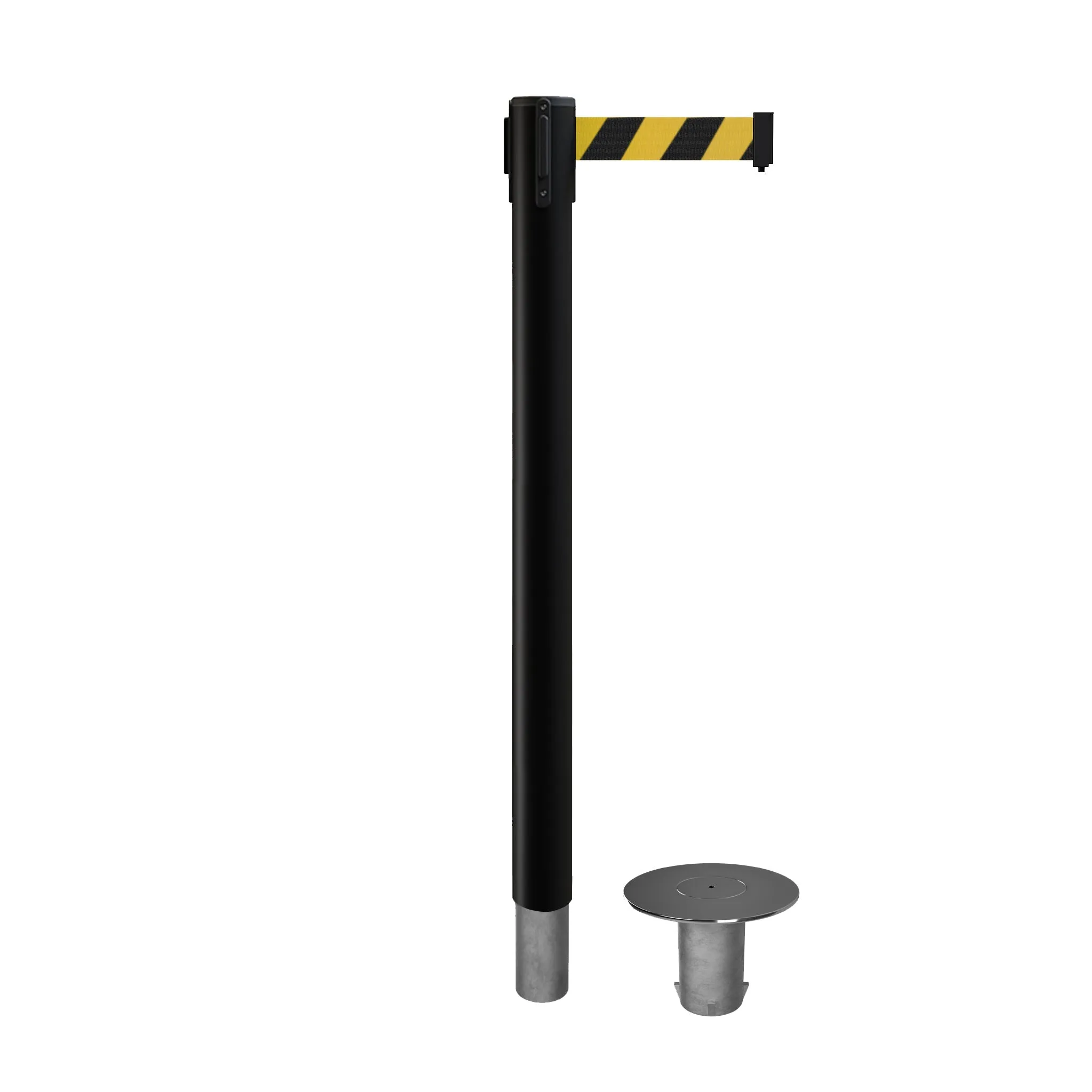 Retractable Belt Barrier Stanchion, Removable Base, 14 ft Belt - Montour Line MX650R