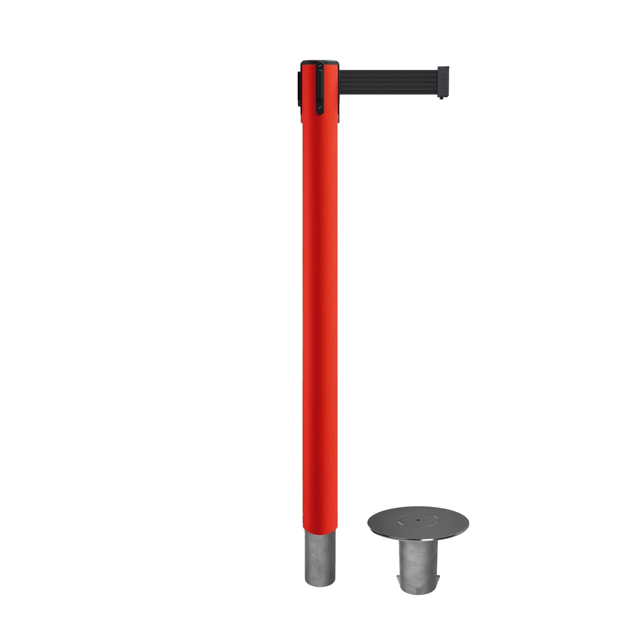 Retractable Belt Barrier Stanchion, Removable Base, 14 ft Belt - Montour Line MX650R