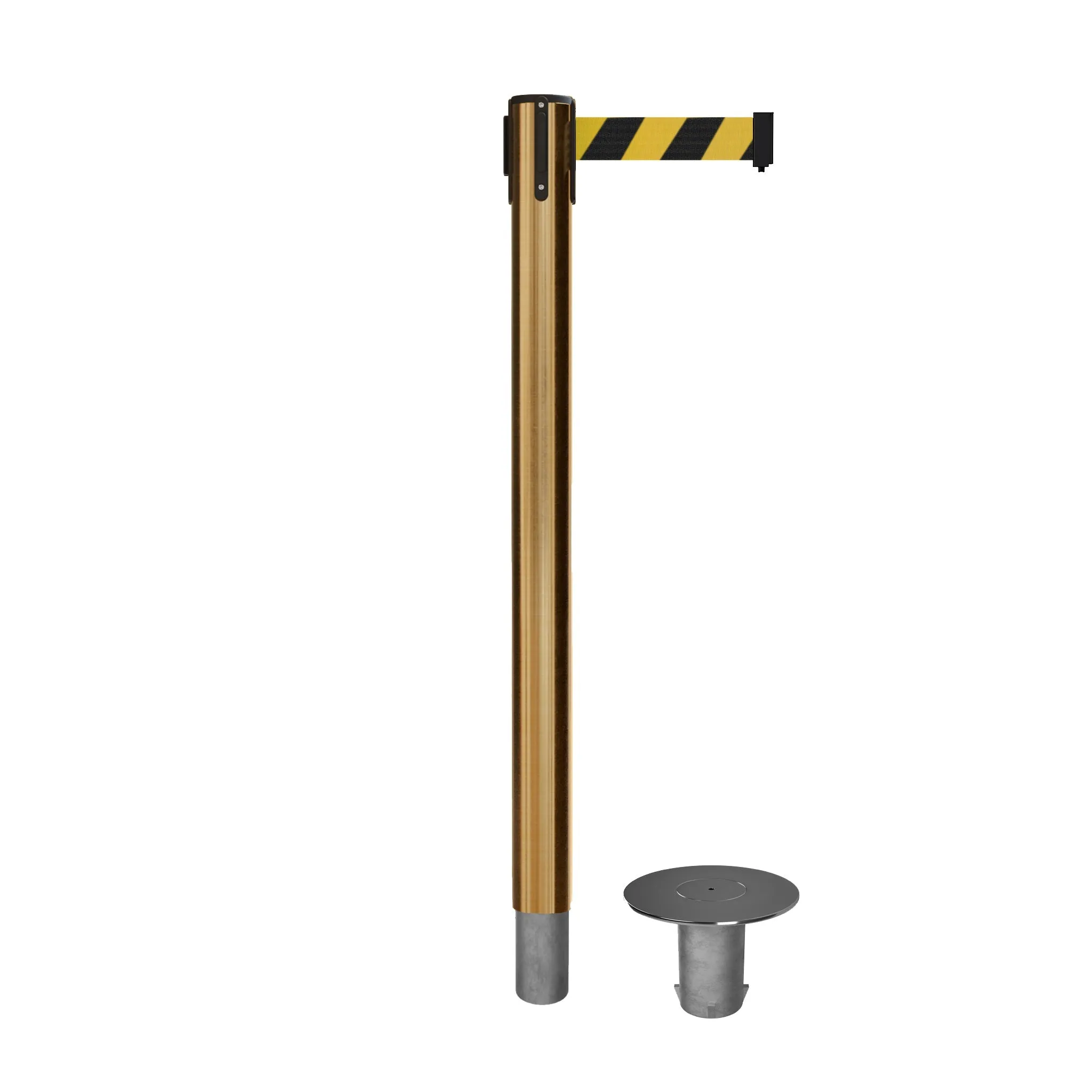 Retractable Belt Barrier Stanchion, Removable Base, 14 ft Belt - Montour Line MX650R