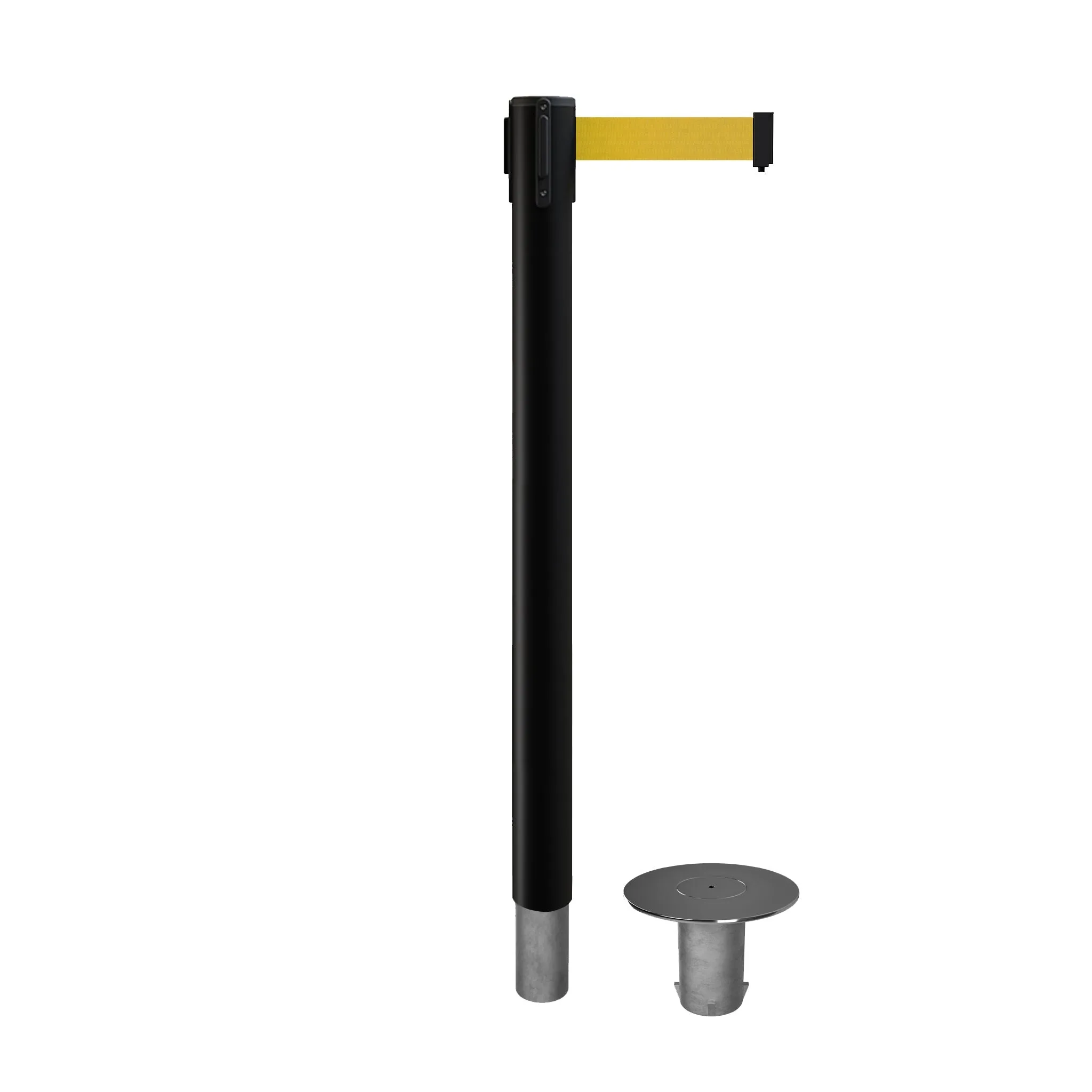 Retractable Belt Barrier Stanchion, Removable Base, 14 ft Belt - Montour Line MX650R