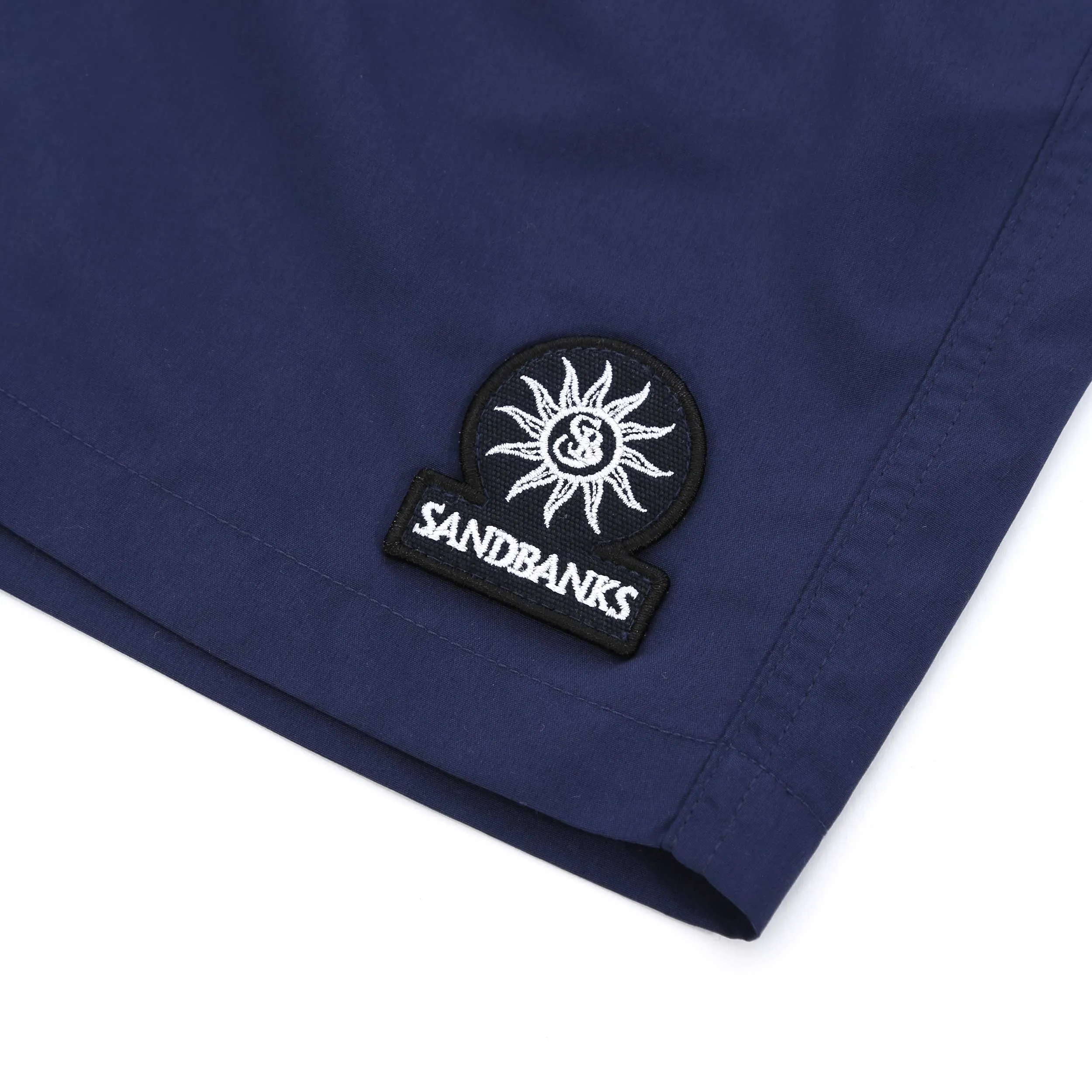 Sandbanks Badge Logo Swim Shorts in Navy