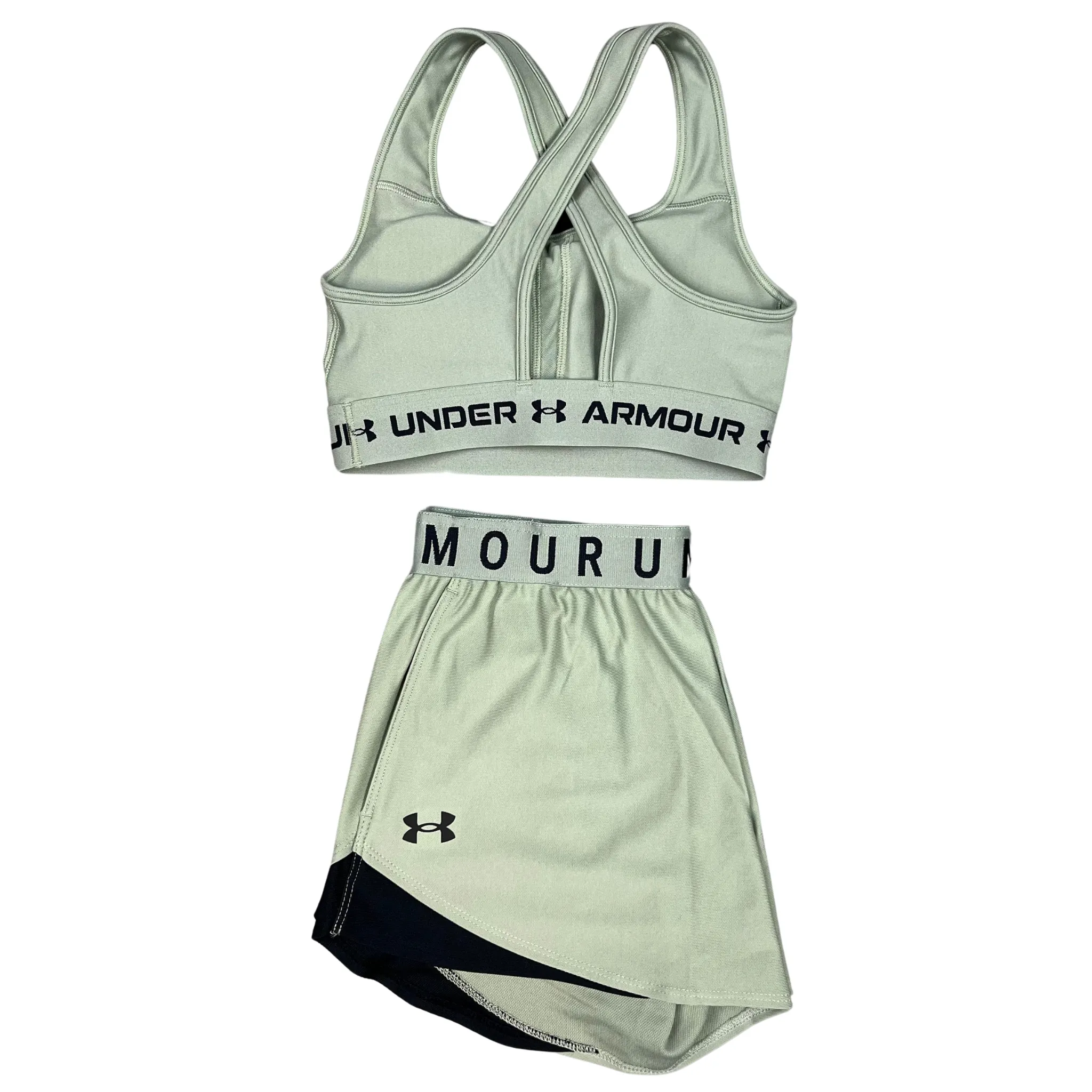 Under Armour Women's Sports Bra Shorts Set - Sage Green