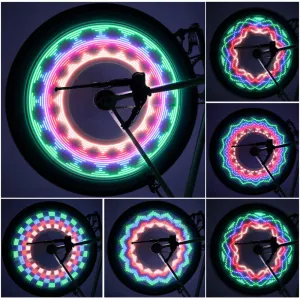 Vibrant Bike Cycling Wheel Spoke Light