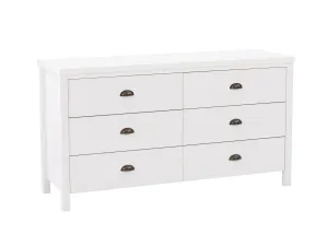 White 6 Drawer Dresser