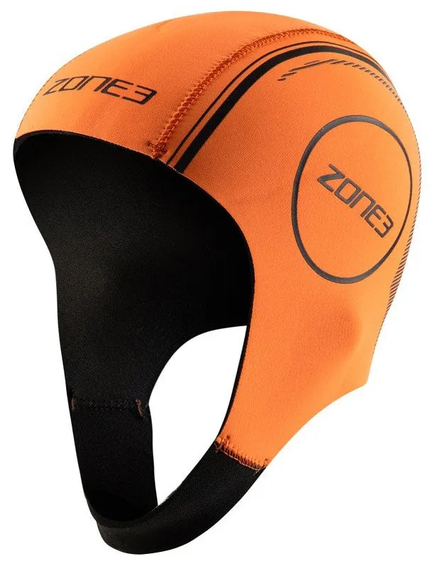 ZONE3 Orange Neoprene Swim Cap